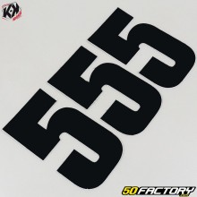 number stickers cross 5 black 13 cm Kutvek (set of 3)