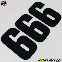 number stickers cross 6 black 13 cm Kutvek (set of 3)