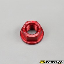 Nut Ø10x1.25 mm standard thread with red aluminum base