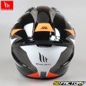 Casco integral MT Helmets  Stinger Brave blanco, negro y naranja