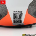 Casco integral MT Helmets  Stinger Brave blanco, negro y naranja