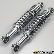 Adaptable 260 mm adjustable rear shock absorbers Peugeot 103, MBK 51 chrome