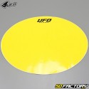 Placa de fundo Vintage  oval UFO  amarelo