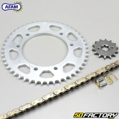 Kit de correntes reforçadas 14x48x128 Rieju RS3 125 Afam  or