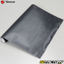 Covering adhesive roll Brazoline matt black carbon 200x30cm