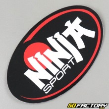 100x62 mm Oval Sports Silencer Ninja Sticker