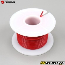 Universal 0.75 mm electric wire Brazoline red (25 meters)