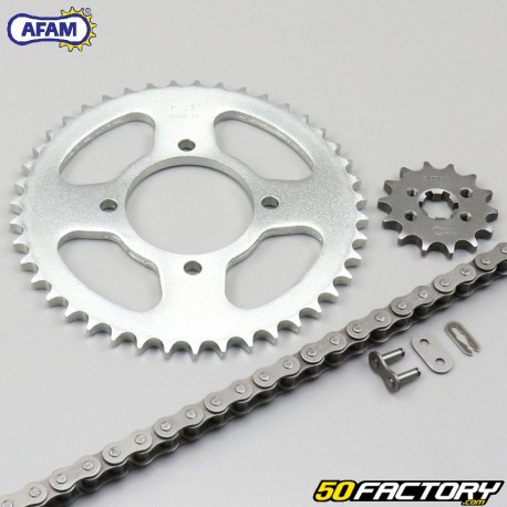 Kit de Corrente 14x43x118 Yamaha YBR Custom 125 (2008 para 2010) Afam cinza