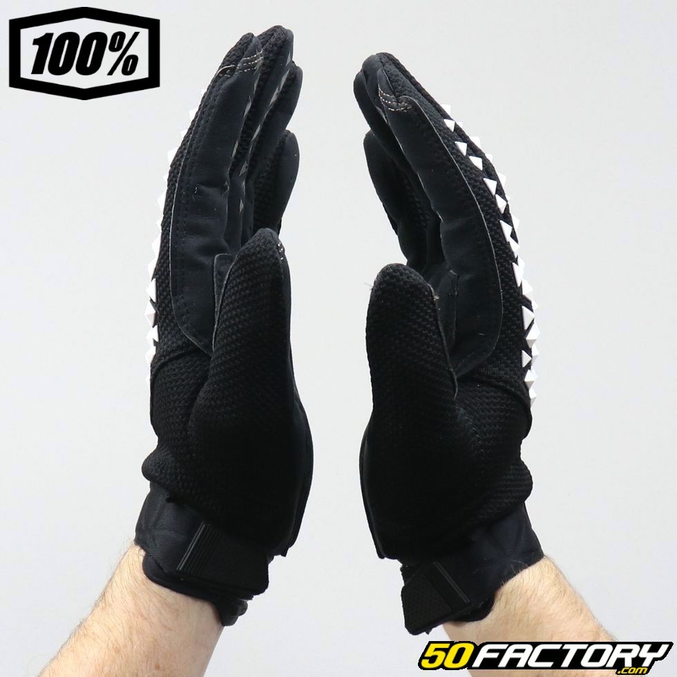 Gants 100% Airmatic Homologués CE noir noir | Gant 100% Homologués CE