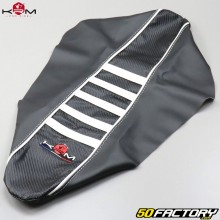 Seat cover Yamaha DT, MBK Xlimit, Malaguti XSM,  XTM (2003 to 2011) KRM Pro Ride white