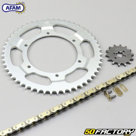 Kit cadena reforzada 14x52x132 (420) Cagiva, Derbi,  Gilera  50  Afam  or