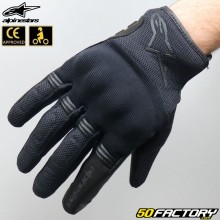 Gants street femme Alpinestars Stella Copper homologués CE moto noirs