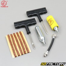 Tubeless tire puncture repair kit with Thumbs Up V2 “braid” bits
