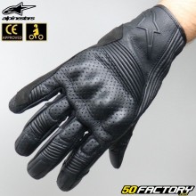 Guantes Moto Alpinestars Mustang V2 Street Aprobados CE Negros