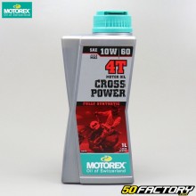 Óleo de motor 4T 10W60 Motorex Cross Power 100% de síntese 1L