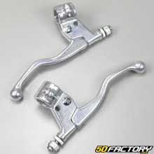 Brake handles (double fixings) Peugeot 103, MBK 51 and Motobécane chrome