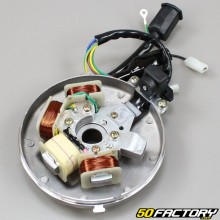 Estator de encendido 12V 4 polos con sensor y platina Peugeot 103 RCX, SPX , SP ...