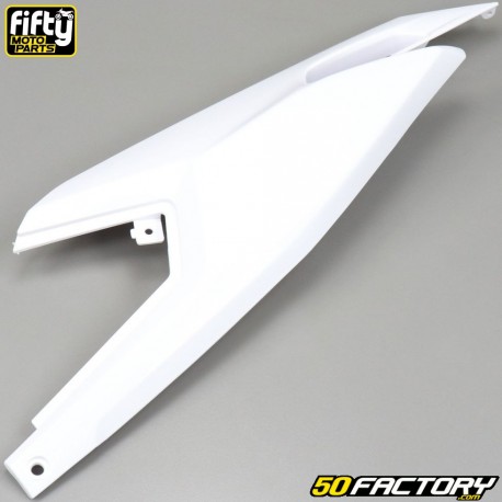 Carenado trasero izquierdo Derbi Senda, Gilera SMT, RCR, Aprilia  SX RX  XNUMX (desde XNUMX) Fifty  color blanco