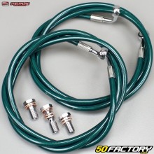 Kawasaki K front brake hosesFX 450 Streamline green