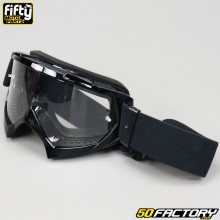 Crossbrille Fifty, schwarz, mit transparentem Visier