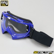 Crossbrille Fifty, blau, mit transparentem Visier 