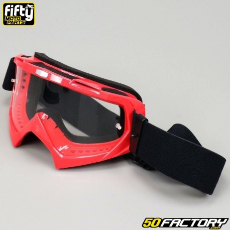 Goggles Fifty clear screen red