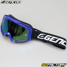 Crossbrille Gencod blau mit goldfarbenem Bildschirm