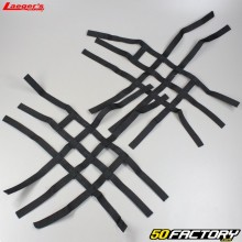 Pro-Pegs Nerf Bars Netzriemen Yamaha YFZ 450R, YFM Raptor Und 700 Suzuki LTR Laeger ist schwarz