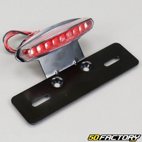 Moto Feu Arrière LED Stop Avec Éclairage Plaque Immatriculation Support