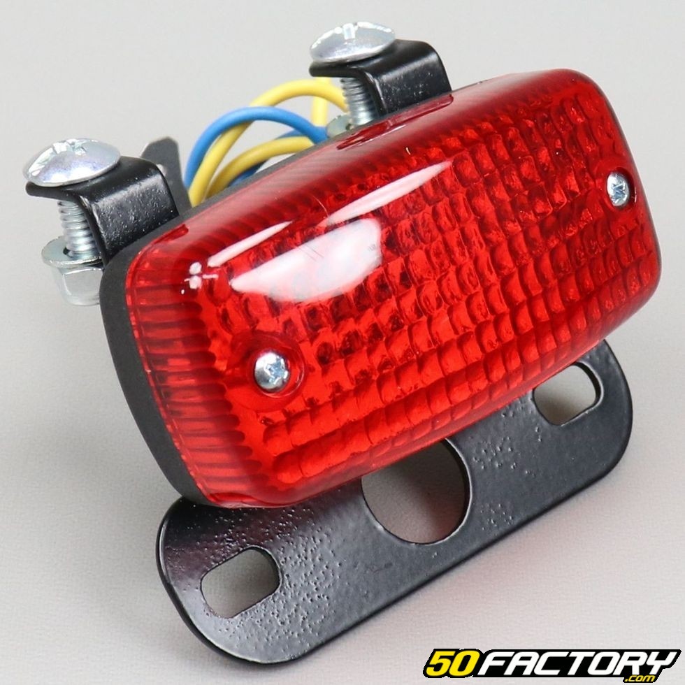 Feu arrière avec support de plaque LIGHTECH universel entraxe 80 mm - PAM  RACING