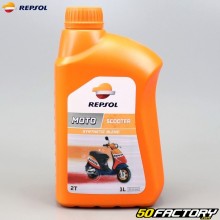Aceite de motor semisintético 2T Repsol Motorcycle Scooter 1L