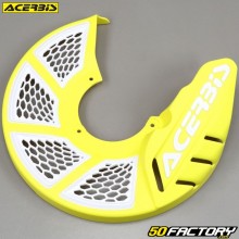 Protector de disco de freno delantero de ØXNUMX mm Acerbis  X-Brake XNUMX amarillo y blanco