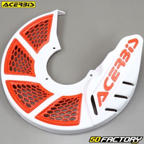 Protector de disco de freno delantero Ã˜XNUMXmm Acerbis  X-Brake XNUMX blanco y naranja