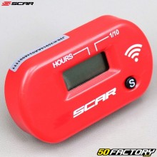 Wireless hour meter Scar red