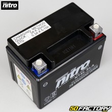 Battery Nitro NT4L SLA 12V 4Ah Acid Maintenance Free Derbi Senda,  Gilera Smt, Rieju...