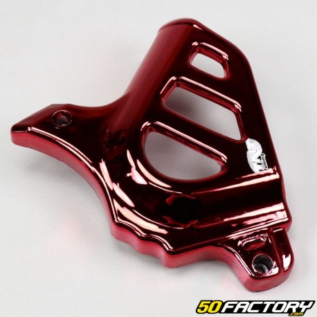 Sprocket pinion cover AM6 Minarelli chrome red