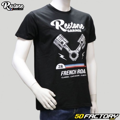 T-shirt Restone  Black mechanic