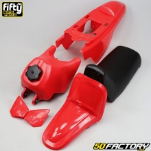 Kit completo de carenados Yamaha PW 50 Fifty rojo