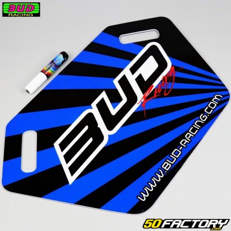 Placa Pit Board Bud Racing  bleue