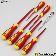 Phillips Flat & Phillips Electrician's Screwdrivers Ribimex (Pack of 7)