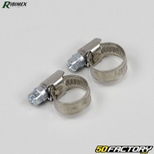 Ribimex stainless steel Ø10-16 mm screw-on clamps (set of 2)