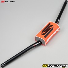 Guidon Ø28mm Scar O² Mini 65/85 Low noir avec mousse orange