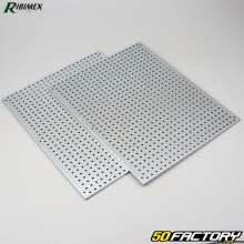 Paneles de pared perforados con accesorios Ribimex (juego de XNUMX) gris