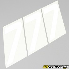 number stickers cross 7 white 14 cm (set of 3)