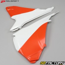 KTM SX, SX-F Airbox Covers 125, 250, 350 ... (2013 - 2016) Polisport whites and oranges