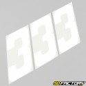 numbers cross 3 white 10cm (set of 3)