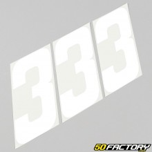 number stickers cross 3 white 10 cm (set of 3)