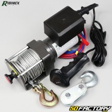 Electric winch 1100 Kg of traction with 14 m of Ribimex steel cable