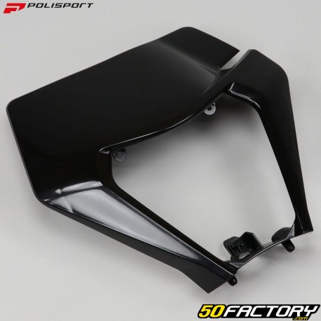 Placa faro KTM EXC, EXC-F 250, 300, 450, 500 (2020 - 2023) Polisport Negra