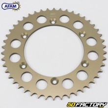 Rear sprocket 46 aluminum teeth 520 AJP,  Gas Gas, Husqvarna 125... Afam brown